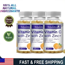 240 CapsulesVitamin C & Zinc Complex  Heart Health Immune Support Energy