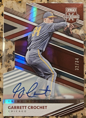 2020 Elite Extra Edition Die Garrett Crochet Prime Numbers Die Cut Auto 32/34