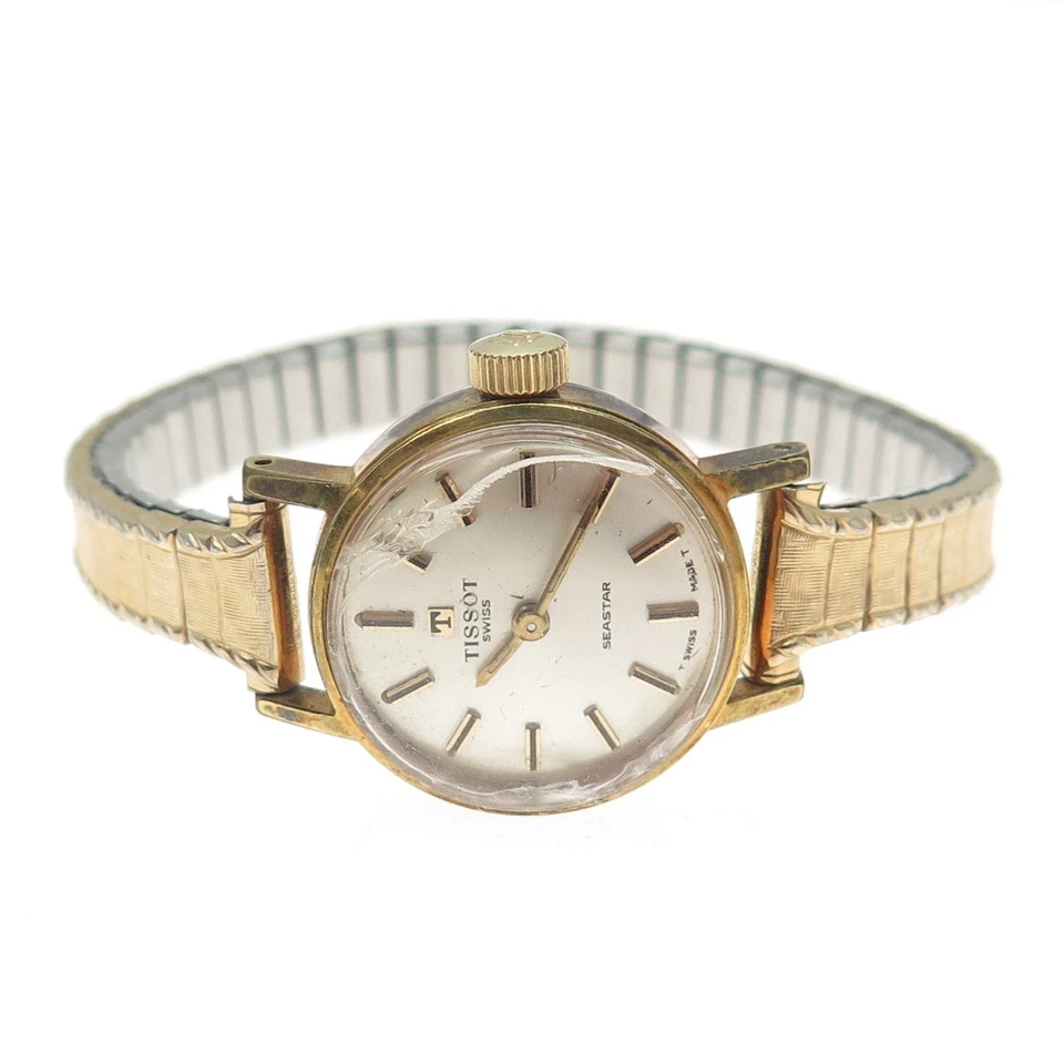 Reloj TISSOT Seastar 1/27 Tops 1/50 Extremos Oro 10K Relleno Banda Elástica 5.75-8" Foto 3 de 4