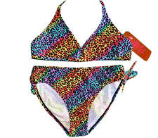 RAYA SUN NWT GIRLS size 12 PURPLE CHEETAH PRINT BIKINI
