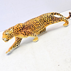 Vtg Cheetah Leopard Crouching Stalking 8" Realistic AAA Cat Figure ZOO Animal