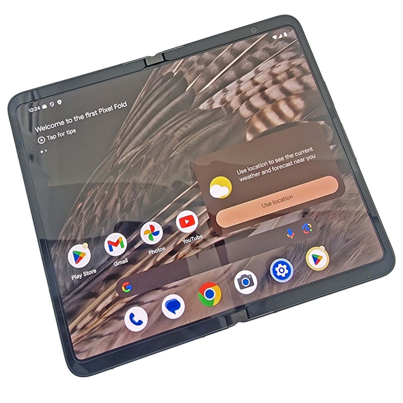 Handset Only ✔ Google Pixel Fold 256GB+12GB Obsidian Unlocked • 100%BatteryHealt