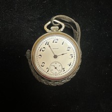 VINTAGE ELGIN POCKET WATCH 7j 288 Silver Tone ILLINOIS CASE PARTS OR REPAIR ONLY