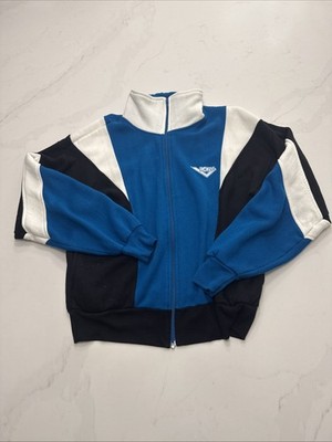 Vintage 90s PONY Track Jacket Mens M Blue Colorblock Full Zip USA Style