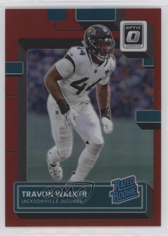 2022 Panini Donruss Optic Rated Rookie Red Prizm 69/99 Travon Walker #225 15ej