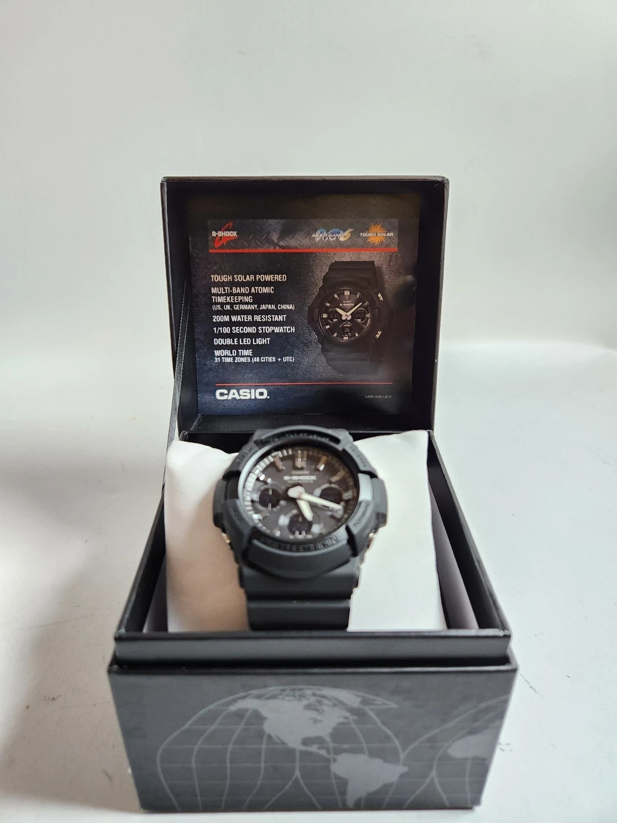 Casio G-Shock Black Solar Powered Multi-Band 6 Mens Watch 003A013E