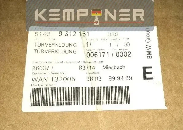 51429812151, revestimiento de puerta trasera izquierda, Cooper Countryman R60, original MINI Foto 2 de 4