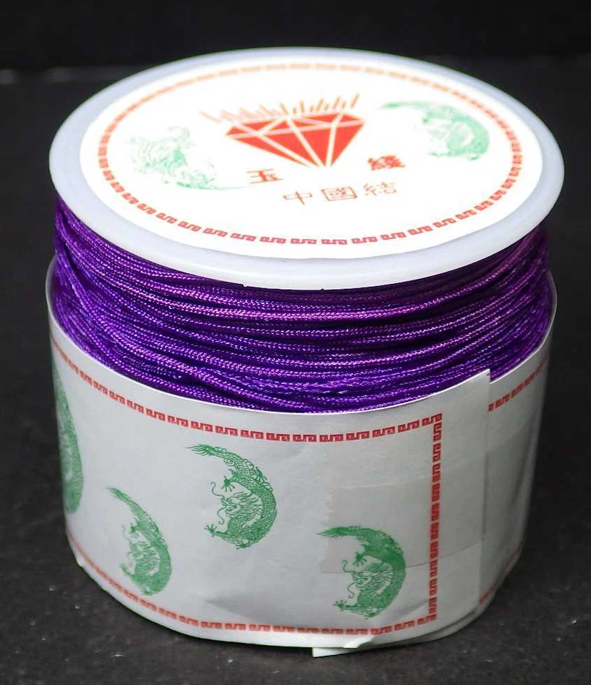 Cuerda de alambre de lavanda 50M CUERDA de collar cuentas 1 mm 10 piezas Foto 3 de 4