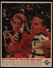 1963 PEPSI Cola - Carousel - Horse - Christmas - Man & Young -  VINTAGE AD