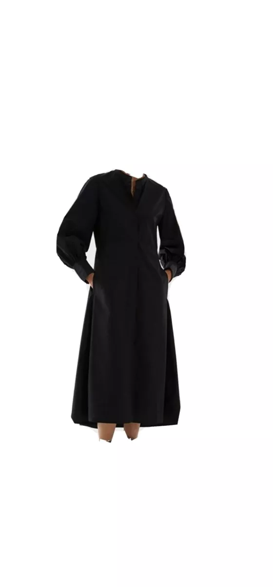 Midi shirt dresses with sleeves 2025