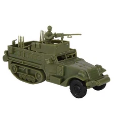 BMC CTS WW2 US M3 Halftrack OD Green Classic Toy Soldier Plastic Armor Vehicle