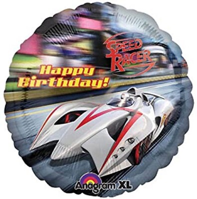 Happy Birthday Speed Racer Anagramm Helium Rund Folienballon 18'' XL Xtra Life