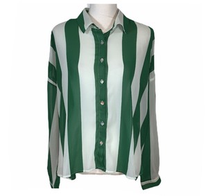 button up sheer blouse