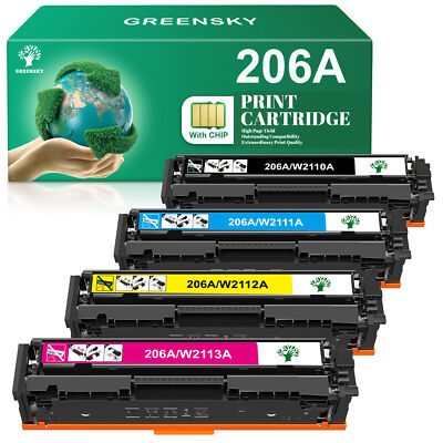 【NEW CHIP】 W2110A For HP 206A Toner Black Color LaserJet Pro M283fdw M282nw