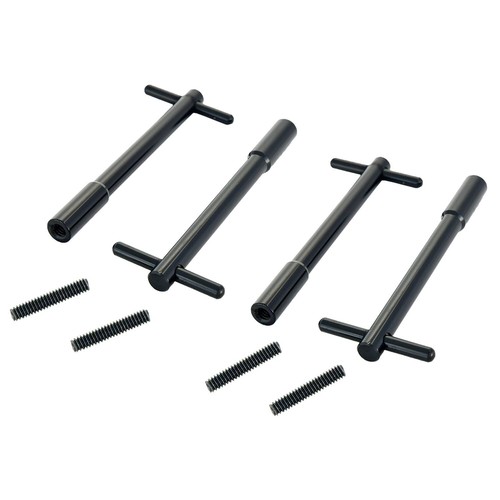 SBC Chevy Black 2pc Light Aluminum Valve Cover T-Bar Set of 8 283 327 350 400 5" - Picture 7 of 10