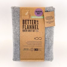 Better flannel by Aht sheets Queen Sheet Set - 4 Piece, Soft New Gray