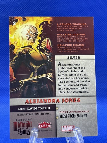 2023 Fleer Ultra Midnight Sons Alejandra Jones #2 - Picture 2 of 2