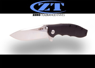 ZT  Zero Tolerance Hinderer Slicer 0562CF M390 Knife  Carbon Fiber Titanium