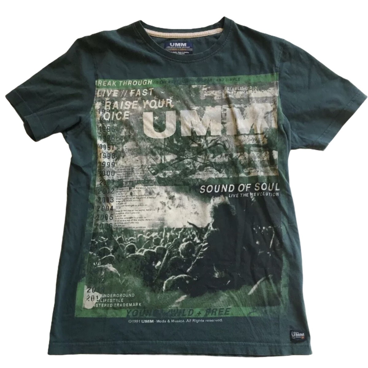 【専用②】 Underground Music Movement 1991 UMM Streetwear Italy Single Stitch