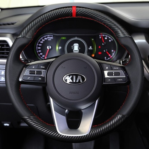 Cubierta de volante de auto personalizada hágalo usted mismo para Kia K5 Optima Forte Ceed Cee'd 2017-19 - Imagen 9 de 13