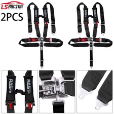 1 Pair 5 Point Racing Harness Seat Belt Quick Release 3" Padding ATV UTV