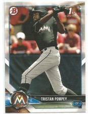 Tristan Pompey Miami Marlins 2018 Bowman Draft 1st Bowman Card