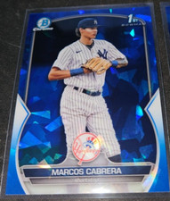 2023 Bowman Chrome Sapphire Marcos Cabrera #BCP-46 New York Yankees