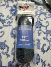  HOCKEY SKATE LACES BLACK/BLUE 72 INCHES