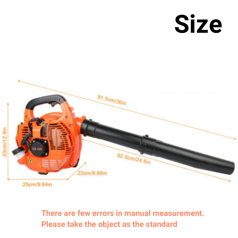 Handheld Leaf Blower Gas Powered 2-Stroke Commercial Heavy Duty Grass Yard Clean