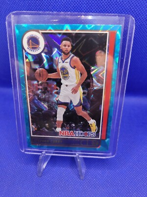 STEPHEN CURRY - 2021-22 HOOPS SP TEAL EXPLOSION #18 WARRIORS FINALS MVP