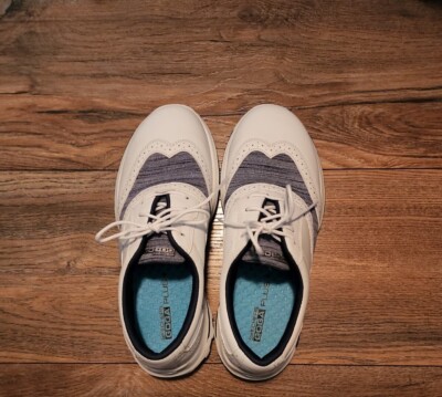 Skechers Women's Goga Plus Go Golf White/Blue Gray Lightweight