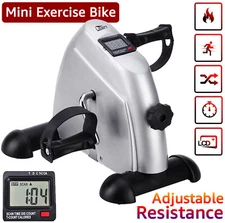 Portable Mini Exercise Bike Under Desk Pedal Exerciser Arm&Leg with LCD Screen