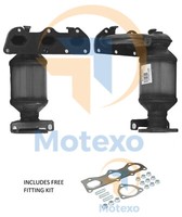 BM91211H Abgas-Katalysator FüR Front Aus Edelstahl Euro 4 Mit Montagesatz