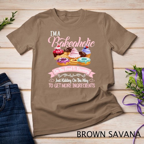 T-Shirt I'm a Bakeholic lustig Backenbäcker Cupcake Kochen Unisex - Bild 3 von 15