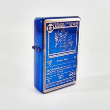BRAND NEW -  DESIGNED BRUSHED STYLED CIGARETTE PETROL LIGHTER - Gyarados Card