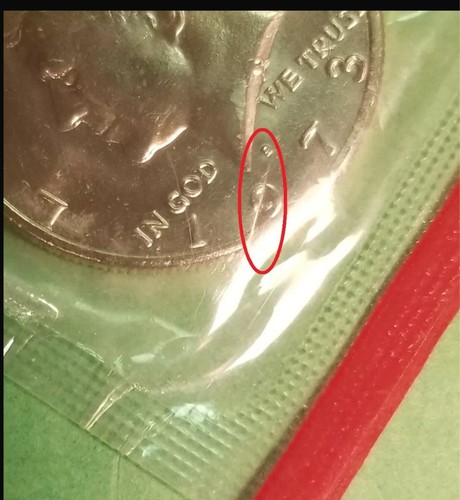 1973 D 50c Partial Straight Clip Error *In UNC Mint Cello Wrap* BU Kennedy - Picture 3 of 4