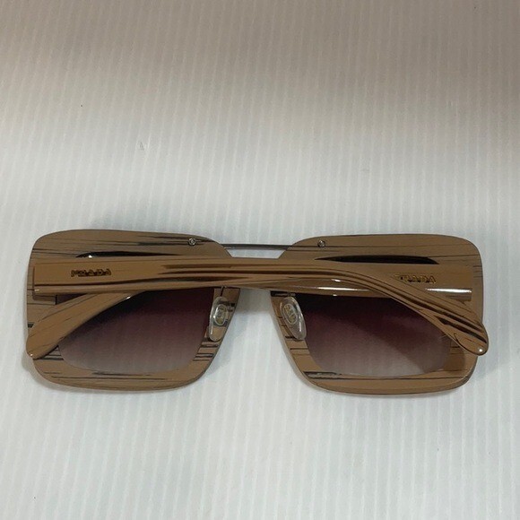 Prada woman’s sunglasses spr 30RS wood frame brown lenses s-l400.jpg main image 4