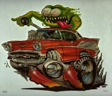 Original Vintage Chevy Monster Chevrolet Car Iron On Transfer