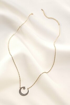 Stella Dot Pave Crescent Necklace Brand New In Original Box RV