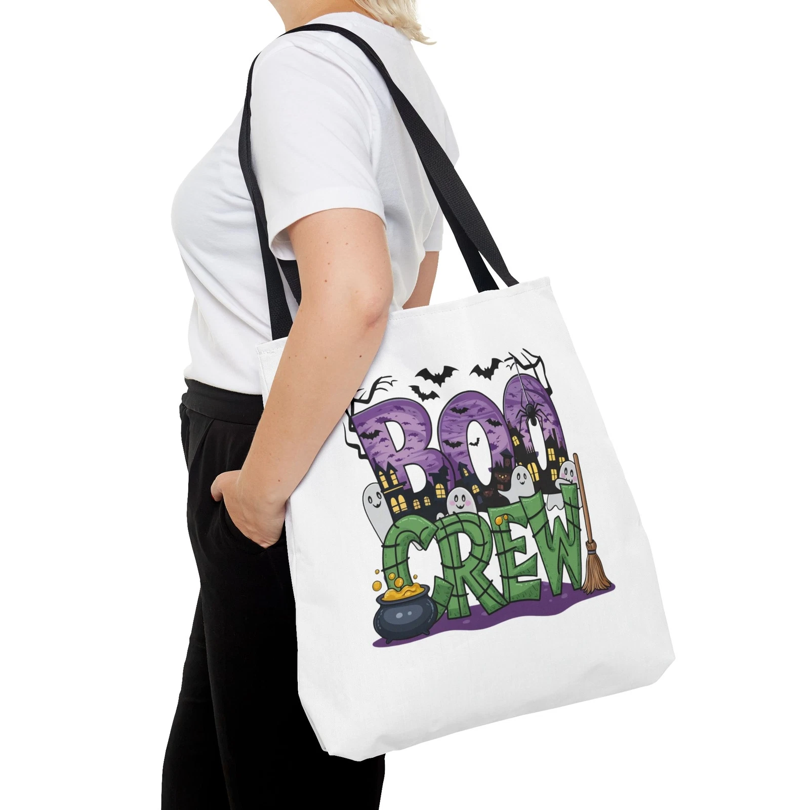 Boo Crew Halloween Tote Bag (AOP)