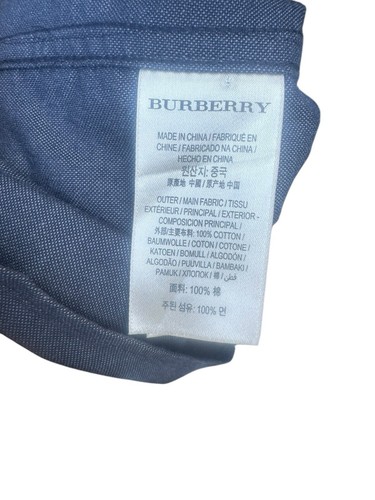 Burberry Brit Men's Shirt Solid Dark Gray 100% Cotton Long Sleeve Shirt Size XXL - Picture 9 of 9
