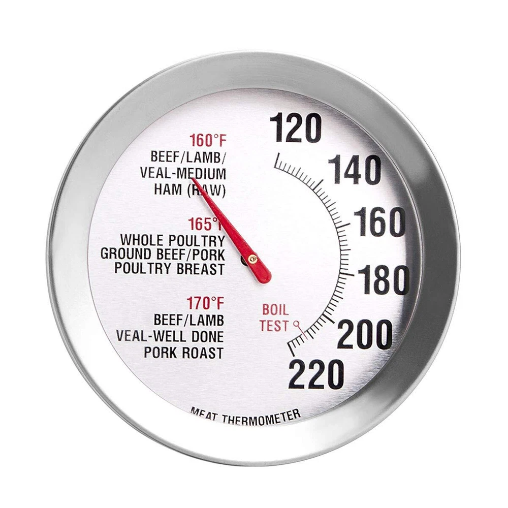 Meat Thermometer Extra Large Dial 2.8'' Meat & Poultry Thermometer Stainless ...