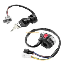 Start Stop Switch & Ignition Key Switch for Yamaha Kodiak 450 YFM450 2018-2023