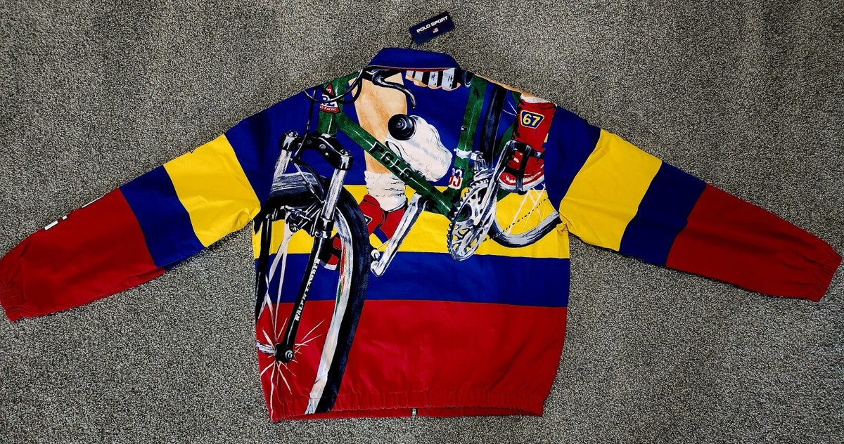 Ralph Lauren Polo Sport Cycle Print Jacket Size M #stadium Ralph Lauren Polo Sport Cycle Print Jacket Size M #stadium