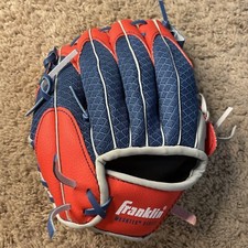 Franklin Mesh Tek 9.5" Red White Blue Youth Tee Ball Baseball Glove.