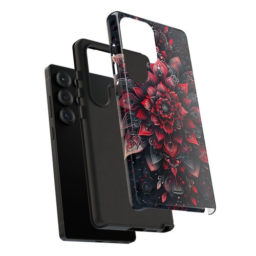Red Mandala Lotus Floral - Phone Ink Cover Case for iPhone, Galaxy, Pixel - 第 197/281 張圖片