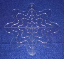 4 Piece Nested Daisy Set 1/4" Clear Acrylic - Quilting/Embroidery Templates