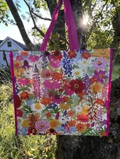 REUSABLE SHOPPING TRAVEL TOTE BAG FLORAL🦋 ECO FRIENDLY TJX NEW
