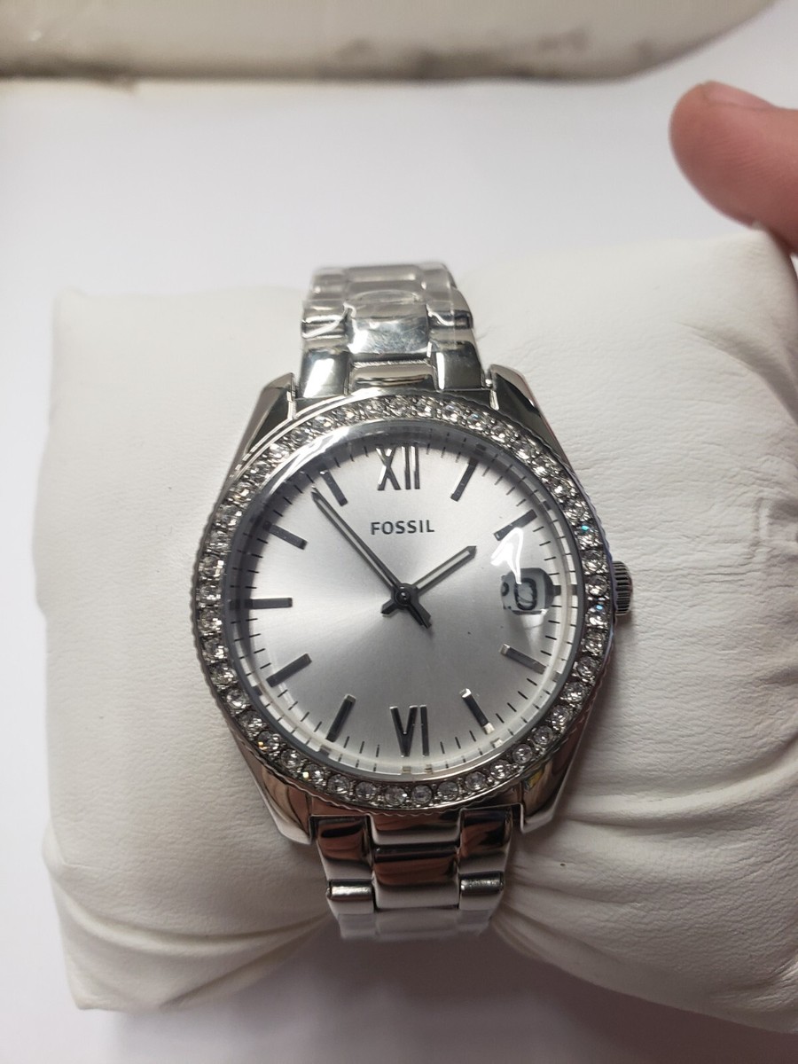 Fossil Scarlette Mini Three-Hand Date Stainless Steel Watch 32MM