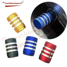 4pcs Aluminum Car Tire Valve Cap Tyre Valve Stem Cover Air Dust Wheel Rim Caps